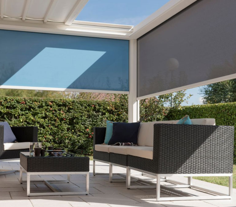 pergola à toile enroulable